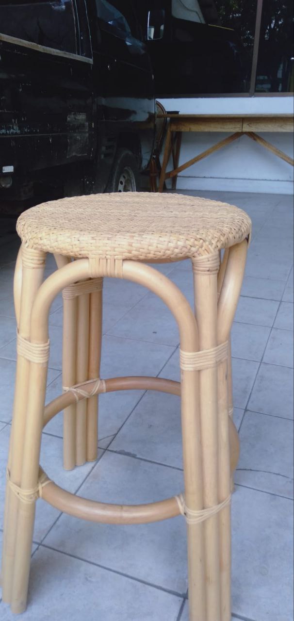 Rattan Backless Bar Stool